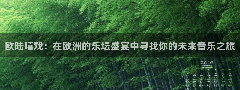 狗子28招商：欧陆嘻戏：在欧洲的乐坛盛宴中寻找你的未来音乐之旅